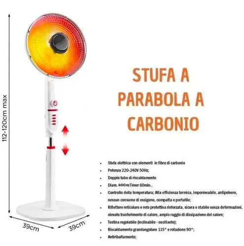 Stufa piantana carbonio - stufa,